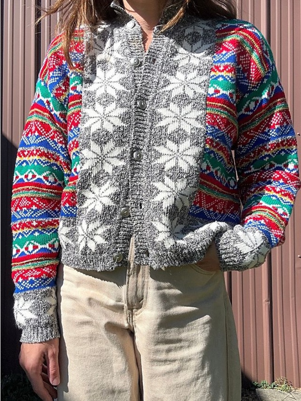 Vintage Liz Claiborne Fair Isle cardigan